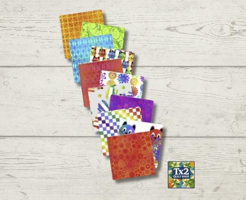 PAWsitivity by Jason Yenter for In the Beginning Fabrics - 11-Piece Fat Quarter Bundle (White)