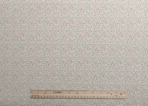 Marti Michell Springs Industries - White Fabric / Red, Yellow, Blue, Green Print