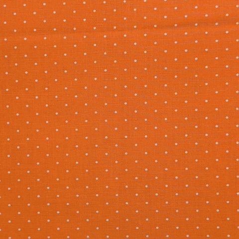 Springs Mills Inc - Orange Fabric / White Micro Dot Print