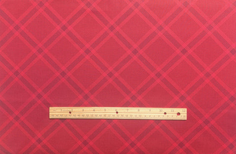 Shades of the Season Jinny Beyer for RJR Fashion Fabrics - Red Fabric / Red, Black Bias Plaid Diamond Print