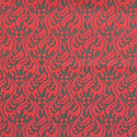 American Classics Collection Marcus Brothers Textiles - Red Tonal Fabric / Green Print