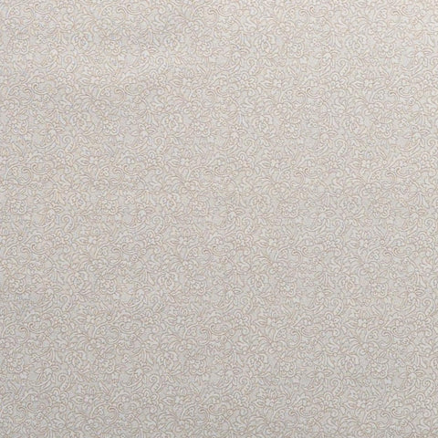 Edgemore Collection Jinny Beyer for RJR Fashion Fabrics - Pale Oatmeal Colored Fabric / Gold Paisley-Style Flower Print