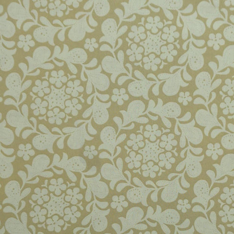 Farmer's Market by Sandy Henderson SH-3704-LEAF Henna Garden Michael Miller Fabrics - Leaf Green Fabric / Pale Green Flower Medallion Print
