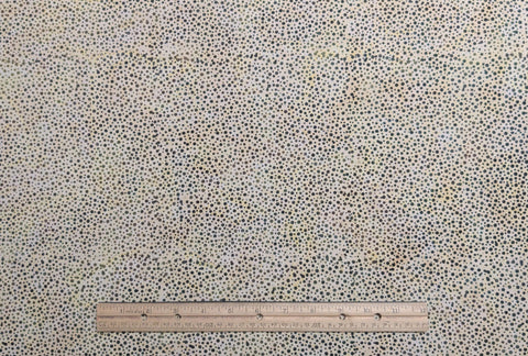 BATIK - Hoffman California International Fabrics Bamboo 885-945 - Light Oatmeal Colored Fabric / Brown, Green, Gold Speckle Print