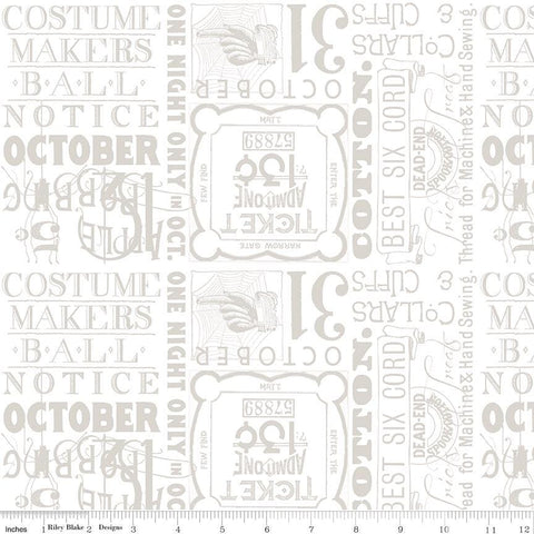 Costume Maker's Act II 2024 C16012 J Wecker Frisch Riley Blake Designs - Ticket Text White