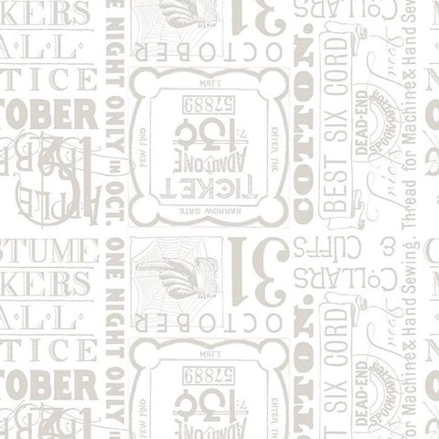 Costume Maker's Act II 2024 C16012 J Wecker Frisch Riley Blake Designs - Ticket Text White