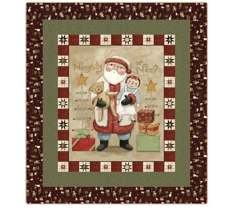 Naughty or Nice Panel Quilt Kit by Teresa Kogut for Riley Blake Designs