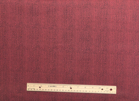 Hoffman International Fabrics 1993 - Dark Red Fabric / Black Stripe, Circle Print