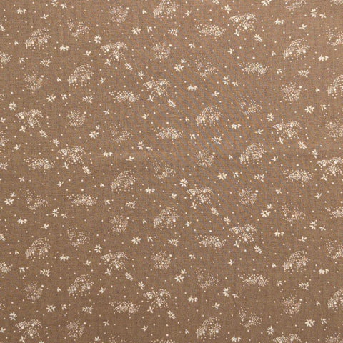 Buttermilk Prints RJR Fashion Fabrics - Antique Gold Fabric / Cream Flower and Dot Print