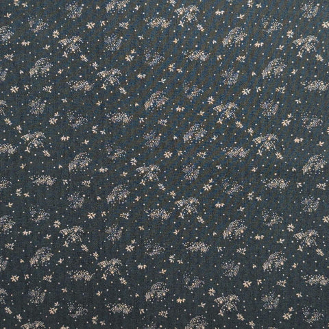 Buttermilk Prints RJR Fashion Fabrics - Evergreen Fabric / Cream Flower and Dot Print