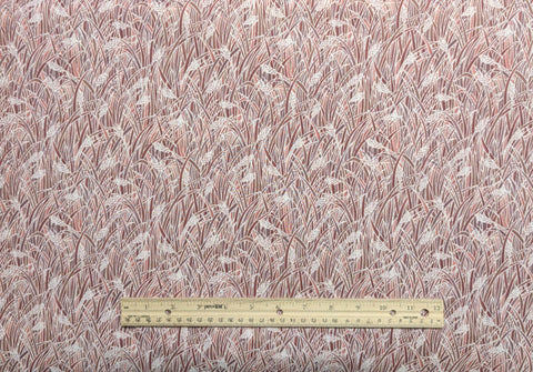 Windsor Collection Hoffman California Fabrics - Pink, Maroon, Tan, White Packed Grass Print Fabric