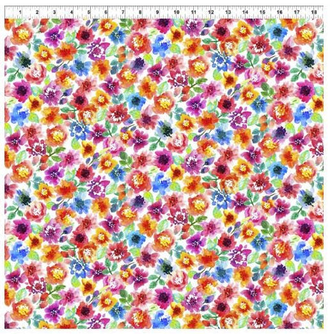 Sew Spring! 3SSP-1 Small Floral - Multi by Jason Yenter for In the Beginning Fabrics