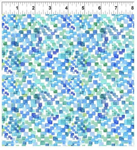 Sew Spring! 7SSP-2 Squares - Blue by Jason Yenter for In the Beginning Fabrics