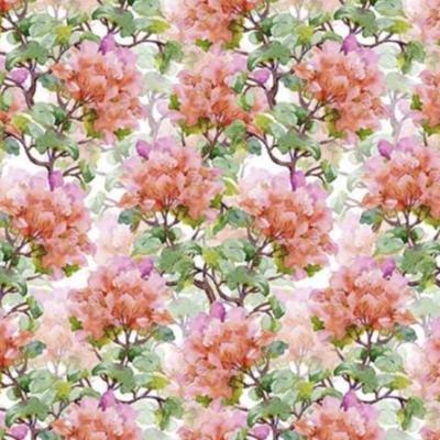 Decoupage 8DC-1 Rhododendron - Salmon by Jason Yenter for In the Beginning Fabrics