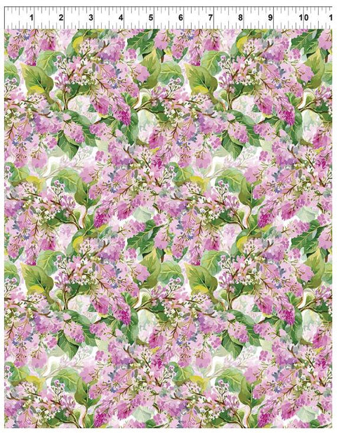 Decoupage 14DC-1 Lilac - Pink by Jason Yenter for In the Beginning Fabrics