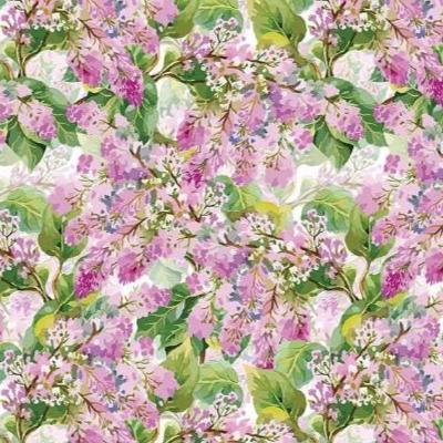Decoupage 14DC-1 Lilac - Pink by Jason Yenter for In the Beginning Fabrics