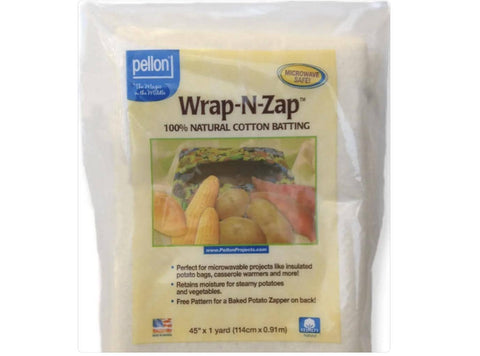 Pellon Wrap-N-Zap Microwaveable Cotton Batting 45" x 1 yard