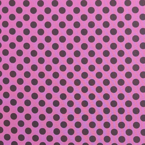 CX1492-ORCH-D Ta Dot Michael Miller Fabrics - Bright Orchid Colored Fabric / Brown Dot Print