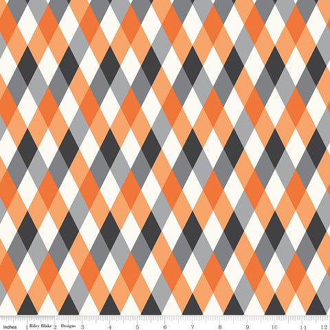 Frank and Friends by My Mind's Eye for Riley Blake Designs 2026 C17473-ORANGE Diamonds