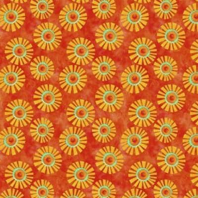 ABC's of Color Suns - Orange 8JHW-1 by Jason Yenter for In the Beginning Fabrics