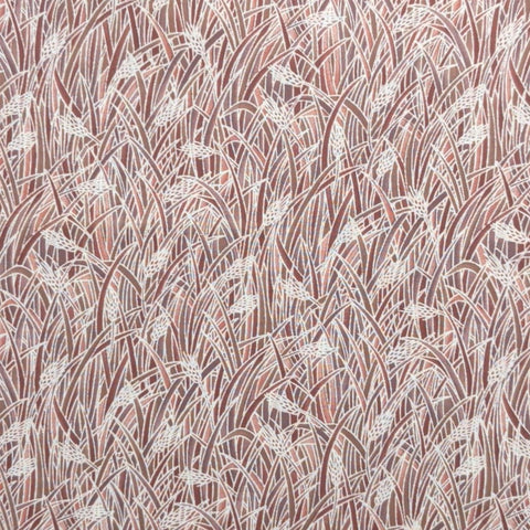 Windsor Collection Hoffman California Fabrics - Pink, Maroon, Tan, White Packed Grass Print Fabric
