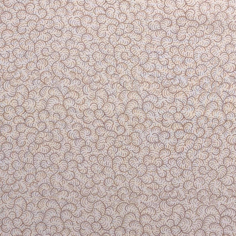 Pink Fabric / Burgundy Dot and Scroll Print - Selvage to Selvage Print