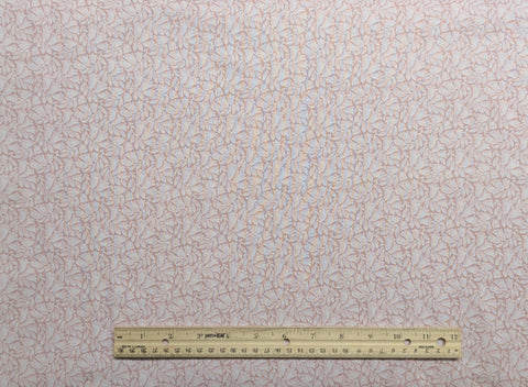 Basic Realities 1999 by Jinny Beyer for RJR Fashion Fabrics - Mauve Fabric / Pink, White Packed Flower Print