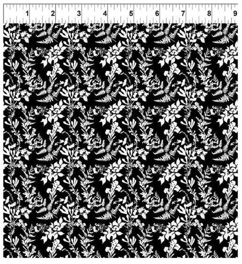 Decoupage 6DC-1 Field - Black by Jason Yenter for In the Beginning Fabrics
