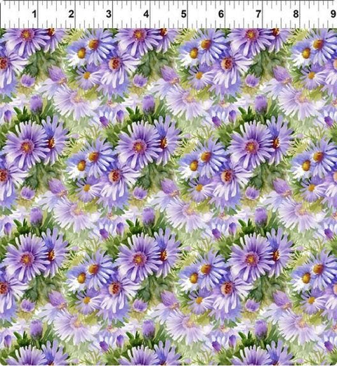 Decoupage 13DC-1 Astors by Jason Yenter for In the Beginning Fabrics