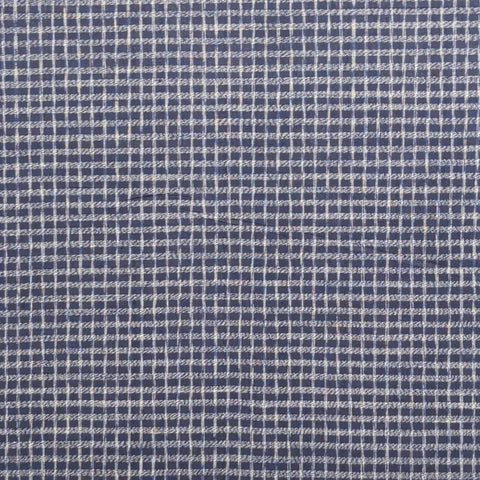 Navy Fabric / White Plaid Print - Selvage to Selvage Print