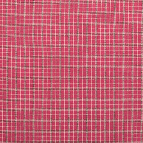 Red Fabric / Black and White Plaid Print - Selvage to Selvage Print