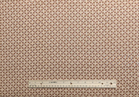 North Pole by Thimbleberries RJR Fashion Fabrics - Light Tan Fabric / Red, Tan Star and Square Print