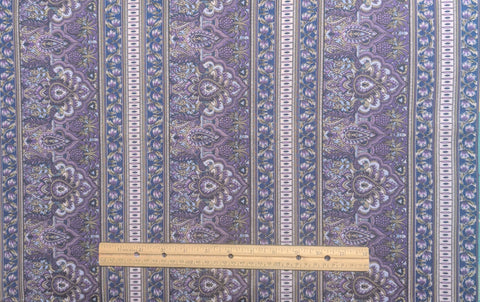 4 Seasons for Quilts by Jinny Beyer for RJR Fashion Fabrics - Purple, Pink, Navy Paisley and Flower Border Stripe Fabric