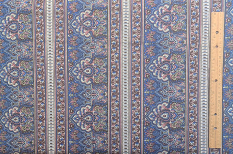 4 Seasons for Quilts by Jinny Beyer for RJR Fashion Fabrics - Maroon, Blue, Pink Paisley and Flower Border Stripe Fabric