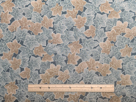 Windsor Collection Hoffman California Fabrics - Dark Green Fabric / Green, Tan Packed Leaf Print