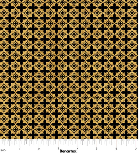 For the Love of Coffee by Nicole DeCamp for Benartex - Coffee Geo Caramel 14161-72