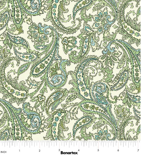 Sleepovers by Pat Sloan for Benartex - Cozy Slippers Green 13575-40