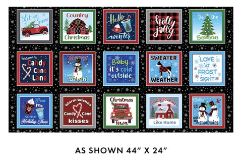 Country Christmas by Kanvas Studio for Benartex - Boxes Multi 14003-99 ~ 24"x44"