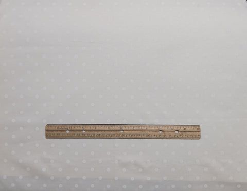 White Tone-on-Tone Polka Dot Fabric - Selvage to Selvage Print
