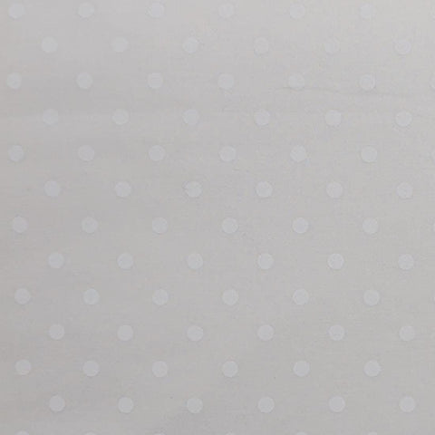 White Tone-on-Tone Polka Dot Fabric - Selvage to Selvage Print