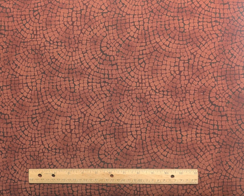 Daiwabo Selection 21589 for EE Schenck Co - Wine, Burgundy Mosaic Print Fabric