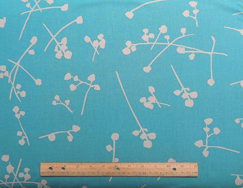 Imprint by Katarina Roccella for Art Gallery Fabrics - Teal Fabric / Taupe Flower Print