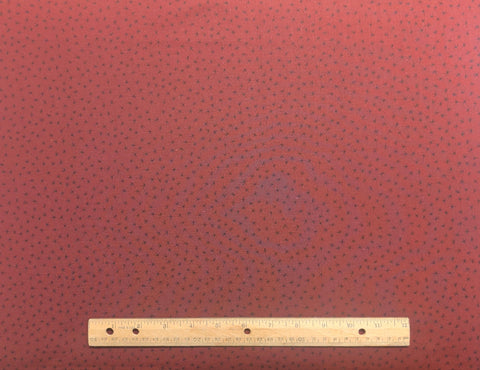 Button Button Designs by Cheri SSI - Brick Red Fabric / Black Star and Micro Dot Print