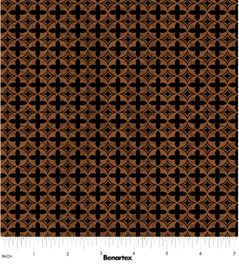 For the Love of Coffee by Nicole DeCamp for Benartex - Coffee Geo Espresso 14161-77