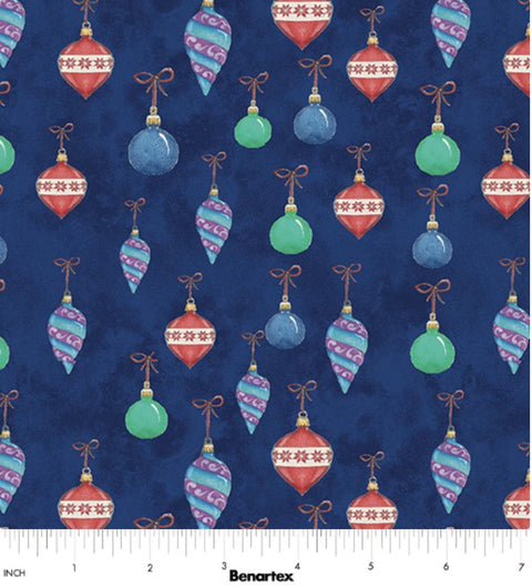 The Night Before Christmas - Ornaments Navy 16035-56 by Jim Shore for Benartex