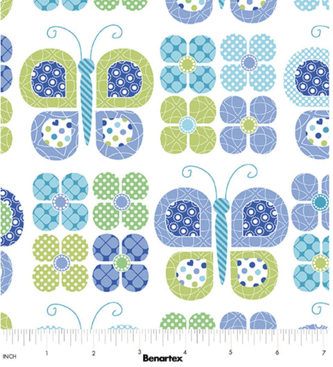 Daisy Up by Jessica Flick for Benartex - Daisy Up Turquoise Multi 13343-81