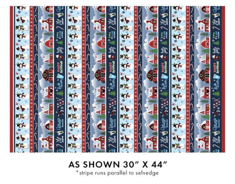 Country Christmas by Kanvas Studio for Benartex - Stripe Multi 14002-99
