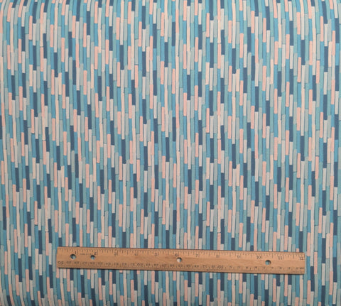 Arcadia by PippaShaw 90495 Figo Fabrics - Turquoise, Teal, Pink Print Fabric