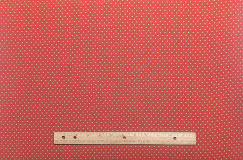 Christmas Past 14547 by Polly Minnick and Lauri Simpson Moda - Red Fabric / Green Dot Print