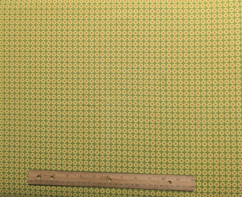 Chick Chick 11954 Nancy Mims for Mod Green Pod for Robert Kaufman - Bright Green Fabric / Chartreuse and Bright Pink Flower Print
